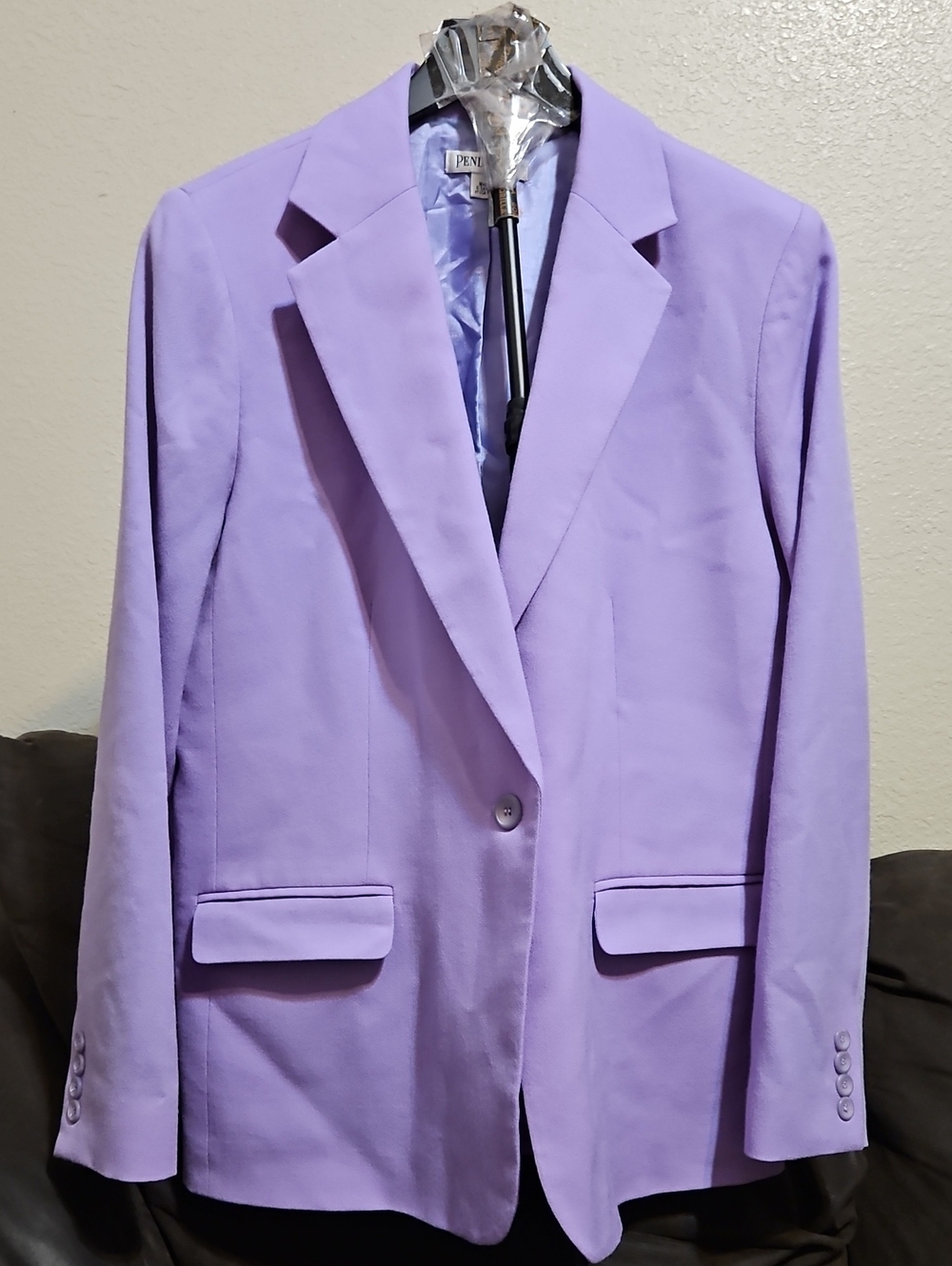 Pendleton 100% Wool Lavender Single-Button Blazer
